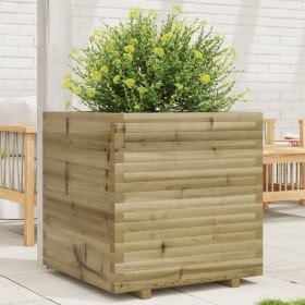 Jardinera de madera de pino impregnada 70x70x72 cm en Macetas y jardineras | Comprar online en Foru.es