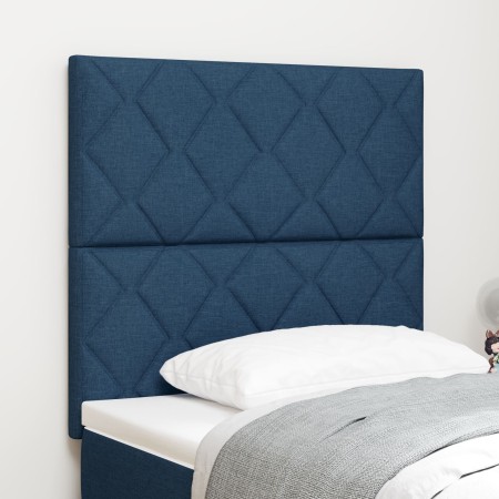 Cabecero  Diseño de Bloques de Diamante Azul 100 cm Tela, Cabecero  Diseño de Bloques de Diamante Azul 200 cm Tela | Foro24.es | Tu tienda online para hogar, jardín y más Foro24.es