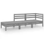 Juego de muebles de jardín 3 pzas madera maciza de pino blanco de vidaXL, Conjuntos de jardín - Ref: Foro24-3082614, Precio: ...