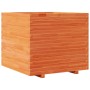 Jardinera madera maciza de pino marrón cera 80x80x72 cm en Macetas y jardineras | Comprar online en Foru.es