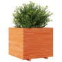 Jardinera madera maciza de pino marrón cera 80x80x72 cm en Macetas y jardineras | Comprar online en Foru.es