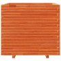 Jardinera madera maciza de pino marrón cera 80x80x72 cm en Macetas y jardineras | Comprar online en Foru.es