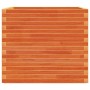 Jardinera madera maciza de pino marrón cera 80x80x72 cm en Macetas y jardineras | Comprar online en Foru.es