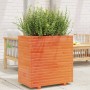 Jardinera madera maciza de pino marrón cera 70x40x72 cm en Macetas y jardineras | Comprar online en Foru.es
