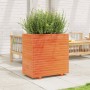 Jardinera madera maciza de pino marrón cera 70x40x72 cm en Macetas y jardineras | Comprar online en Foru.es