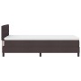 Cama con Base de Resorte con Colchón Marrón Oscuro 90x190 cm Tela de , Camas y somieres - Ref: Foro24-3338576, Precio: 282,78...