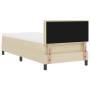 Cama box spring con colchón crema 90x190 cm tela de , Camas y somieres - Ref: Foro24-3338578, Precio: 316,56 €, Descuento: -5%%