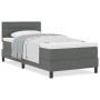 Cama Box Spring con colchón Gris Oscuro 90x200 cm Tela | Foro24.es | Tu tienda online para hogar, jardín y más Foro24.es