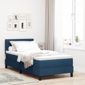 Comprar Cama con Base de Resortes y Colchón Azul