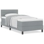 Cama Box Spring con Colchón Gris Claro 100x200 cm Tela | Foro24.es | Tu tienda online para hogar, jardín y más Foro24.es