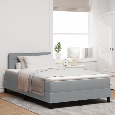 Cama de muelles con colchón Gris Claro 120x190 cm Tela | Foro24.es | Tu tienda online para hogar, jardín y más Foro24.es