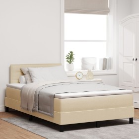 Comprar Cama con Resorte y Colchón color Crema