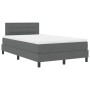 Cama con somier con colchón gris oscuro 120x200 cm tela | Foro24.es | Tu tienda online para hogar, jardín y más Foro24.es