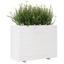 Jardinera de madera maciza de pino blanca 90x40x72 cm en Macetas y jardineras | Comprar online en Foru.es