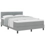 Cama Box Spring con Colchón Gris Claro 140x190 cm Tela de , Camas y somieres - Ref: Foro24-3338608, Precio: 453,27 €, Descuen...