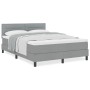 Cama Box Spring con Colchón Gris Claro 140x190 cm Tela de , Camas y somieres - Ref: Foro24-3338608, Precio: 453,27 €, Descuen...