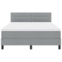 Cama Box Spring con Colchón Gris Claro 140x190 cm Tela de , Camas y somieres - Ref: Foro24-3338608, Precio: 453,27 €, Descuen...