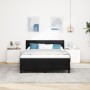 Cama con Box Spring y Colchón Negra 140x190 cm Tela de , Camas y somieres - Ref: Foro24-3338610, Precio: 435,84 €, Descuento:...