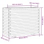 Jardinera de madera maciza de pino blanca 90x40x72 cm en Macetas y jardineras | Comprar online en Foru.es