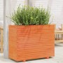 Jardinera madera maciza de pino marrón cera 90x40x72 cm en Macetas y jardineras | Comprar online en Foru.es