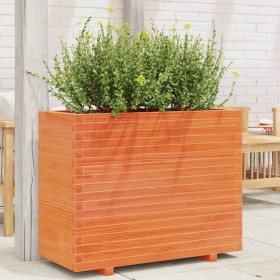 Jardinera madera maciza de pino marrón cera 90x40x72 cm en Macetas y jardineras | Comprar online en Foru.es