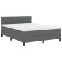 Cama con Base Gris Oscuro con Colchón 140x200 cm Tela de , Camas y somieres - Ref: Foro24-3338616, Precio: 441,73 €, Descuent...