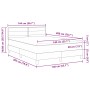 Cama con Box Spring y Colchón Marrón Oscuro 140x200 cm Tela | Foro24.es | Tu tienda online para hogar, jardín y más Foro24.es