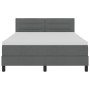 Cama con Base Muelles con Colchón Gris Oscuro 160x200 cm Tela de , Camas y somieres - Ref: Foro24-3338623, Precio: 501,02 €, ...