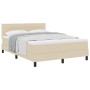 Cama Box Spring con colchón crema 160x200 cm tela de , Camas y somieres - Ref: Foro24-3338627, Precio: 501,58 €, Descuento: %