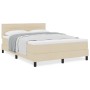 Cama Box Spring con colchón crema 160x200 cm tela de , Camas y somieres - Ref: Foro24-3338627, Precio: 501,58 €, Descuento: %
