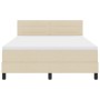 Cama Box Spring con colchón crema 160x200 cm tela de , Camas y somieres - Ref: Foro24-3338627, Precio: 501,58 €, Descuento: %