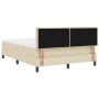Cama Box Spring con colchón crema 160x200 cm tela de , Camas y somieres - Ref: Foro24-3338627, Precio: 501,58 €, Descuento: %