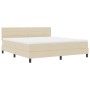 Cama Box Spring con Colchón Crema 180x200 cm Tela | Foro24.es | Tu tienda online para hogar, jardín y más Foro24.es