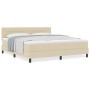 Cama Box Spring con Colchón Crema 180x200 cm Tela | Foro24.es | Tu tienda online para hogar, jardín y más Foro24.es