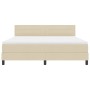 Cama Box Spring con Colchón Crema 180x200 cm Tela | Foro24.es | Tu tienda online para hogar, jardín y más Foro24.es