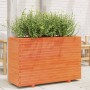 Jardinera madera maciza de pino marrón cera 110x40x72 cm en Macetas y jardineras | Comprar online en Foru.es