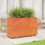 Jardinera madera maciza de pino marrón cera 110x40x72 cm en Macetas y jardineras | Comprar online en Foru.es