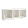 Mueble de TV madera maciza de pino blanco 104x33x41 cm de vidaXL, Muebles TV - Ref: Foro24-809961, Precio: 44,70 €, Descuento: %