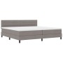 Cama con Base de Resortes con Colchón Taupe 200x200 cm Tela de , Camas y somieres - Ref: Foro24-3338640, Precio: 628,61 €, De...