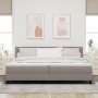 Cama con Base de Resortes con Colchón Taupe 200x200 cm Tela de , Camas y somieres - Ref: Foro24-3338640, Precio: 628,61 €, De...