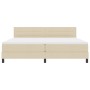 Cama con somier de y colchón crema 200x200 cm de tela | Foro24.es | Tu tienda online para hogar, jardín y más Foro24.es