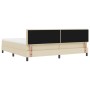 Cama con somier de y colchón crema 200x200 cm de tela | Foro24.es | Tu tienda online para hogar, jardín y más Foro24.es
