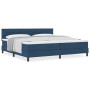Cama con somier con colchón azul 200x200 cm tela | Foro24.es | Tu tienda online para hogar, jardín y más Foro24.es