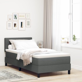 Comprar Cama Box Spring con Colchón Gris Oscuro