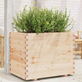 Jardinera madera maciza de pino 90x60x72 cm en Macetas y jardineras | Comprar online en Foru.es