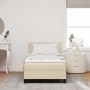 Cama con Base de Resortes con Colchón Crema 90x190 cm Tela de , Camas y somieres - Ref: Foro24-3338655, Precio: 315,93 €, Des...
