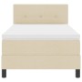 Cama con Base de Resortes con Colchón Crema 90x190 cm Tela de , Camas y somieres - Ref: Foro24-3338655, Precio: 315,93 €, Des...