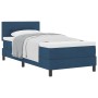 Cama Box Spring con colchón Azul 90x190 cm Tela de , Camas y somieres - Ref: Foro24-3338656, Precio: 314,44 €, Descuento: -5%%