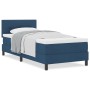 Cama Box Spring con colchón Azul 90x190 cm Tela de , Camas y somieres - Ref: Foro24-3338656, Precio: 314,44 €, Descuento: -5%%