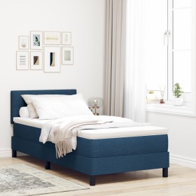 Comprar Cama con base de resorte con colchón azul